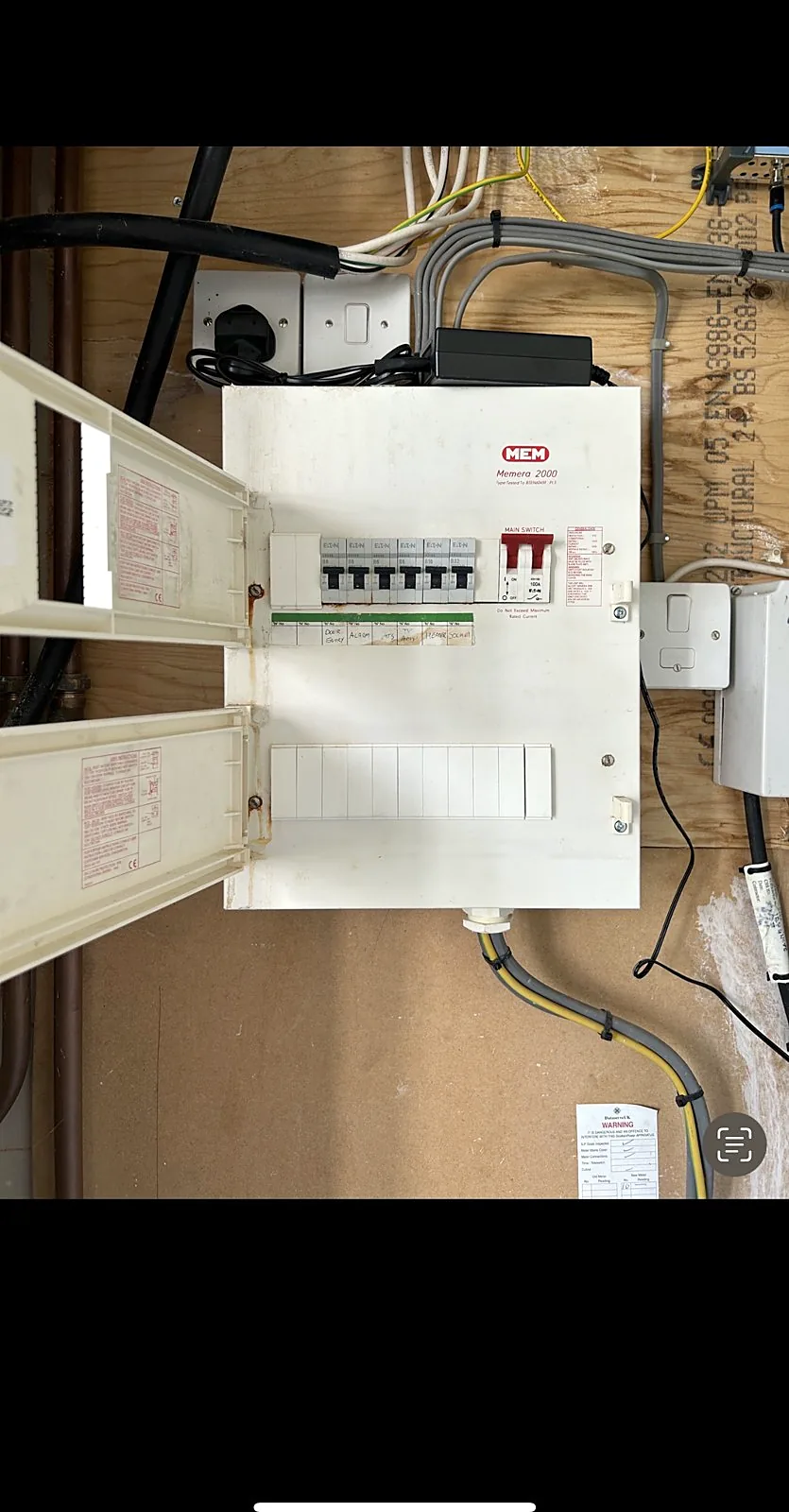 Newly installed metal-clad consumer unit with individual RCBO protection in a Glasgow property